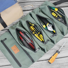Tool Roll Bag Organizer – Heavy Duty Tool Handbag with 5 Tool Pouches - VOTVO