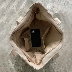 Tote Bag for Women – Plain Color with Badge Decor, Shoulder Bag - VOTVO