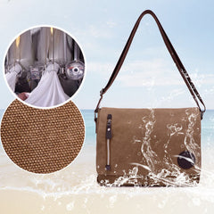 Canvas-Umhängetasche für Herren, Reisetasche, wasserabweisend, Umhängetasche