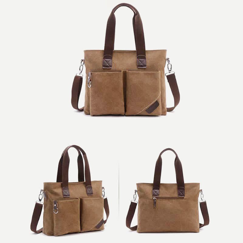 Unisex Canvas Shoulder Bag – Retro Casual Handbag & Work Tote - VOTVO
