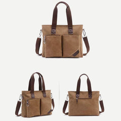 Unisex Canvas Shoulder Bag – Retro Casual Handbag & Work Tote - VOTVO