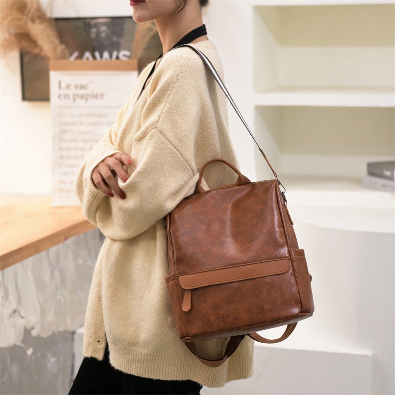 Women's Anti - theft Leather Backpack – Stylish & Secure Travel Handbag - VOTVO