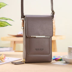 Lightweight Leather Phone Purse - Mini Crossbody Shoulder Bag & Cell Phone Pouch for Women