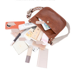 Vintage PU Leather Crossbody Bag for Women – Adjustable Shoulder Bag