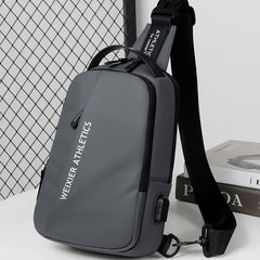 Waterproof Sling Bag for Men – Multi - Functional Chest Bag with USB Charging Port for Hiking, Cycling, and Travel - VOTVO