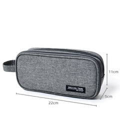Large Capacity Canvas Pencil Case – Durable Pen Pouch for Office & School