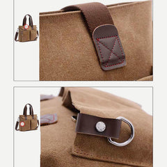 Unisex Canvas Shoulder Bag – Retro Casual Handbag & Work Tote