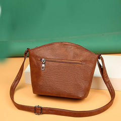 Retro Faux Leather Crossbody Bag for Women – Small Shoulder Purse for Daily Use