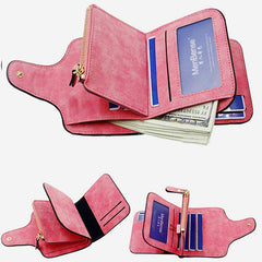 Small Wallet for Women – Multi - Slot Bifold Wallet with Zipper Pocket & ID Window - VOTVO