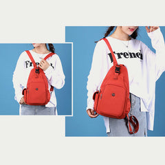 Multifunctional Sling Backpack for Women – Waterproof Nylon Crossbody Bag with Adjustable Strap for Daily Use