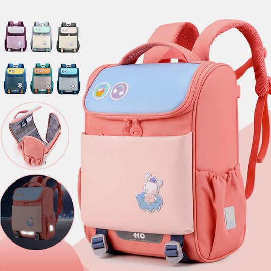 Leichter All-in-One-Rucksack mit reflektierendem Design für Schüler – strapazierfähige Grundschultasche
