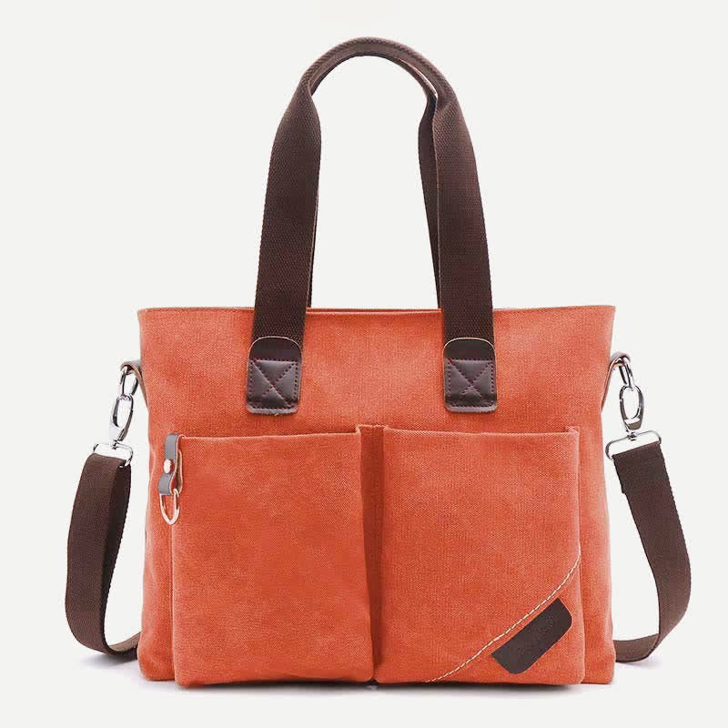 Unisex Canvas Shoulder Bag – Retro Casual Handbag & Work Tote - VOTVO