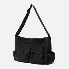 Multi - Pocket Canvas Crossbody Bag for Women | Retro Lightweight Shoulder Bag - VOTVO