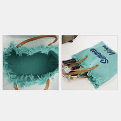 Canvas-Einkaufstasche – extra große Sommer-Schulterhandtasche