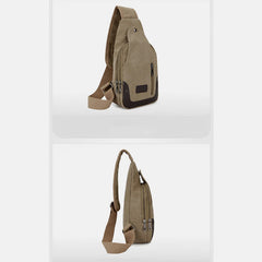 Canvas-Umhängetasche für Herren – Tagesrucksack für Outdoor-Reisen und Camping