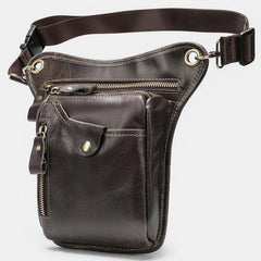 Genuine Leather Retro Sport Waist Bag – Classic Style Meets Practical Functionality