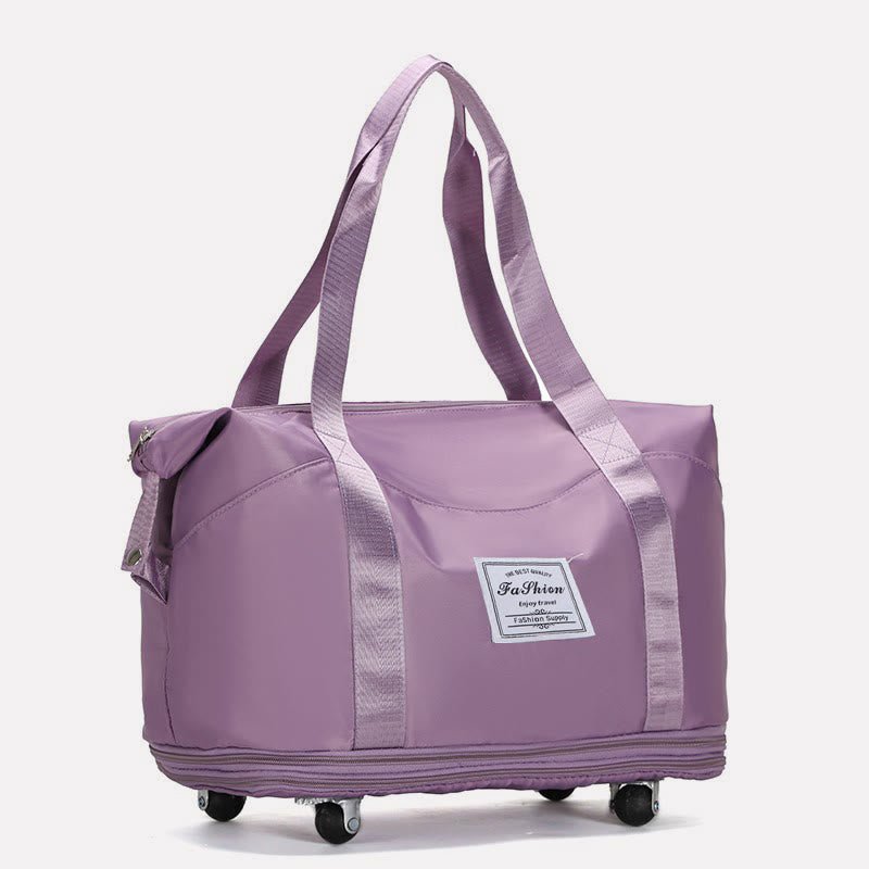 Tote Bag for Travel with Pull Rod & Oblique Folding Storage – Large Capacity Nylon Travel Sleeve - VOTVO