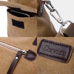 Lässige Canvas-Laptoptasche für Damen und Herren – Arbeitshandtasche mit verstellbarem Riemen