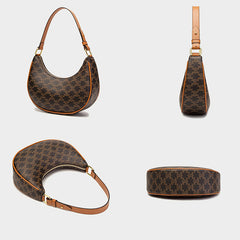 Retro Mini Dumpling Shoulder Bag – Classic PU Leather Clutch Handbag with Zipper Closure