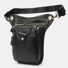 Genuine Leather Retro Sport Waist Bag – Classic Style Meets Practical Functionality