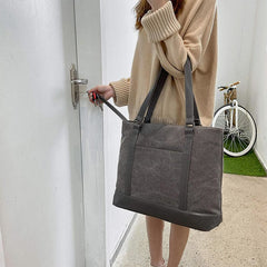 Tote Bag for Women – Large Capacity Canvas Laptop Shoulder Bag, Business & Travel Organizer