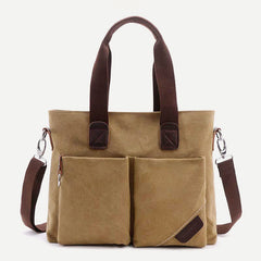 Unisex Canvas Shoulder Bag – Retro Casual Handbag & Work Tote