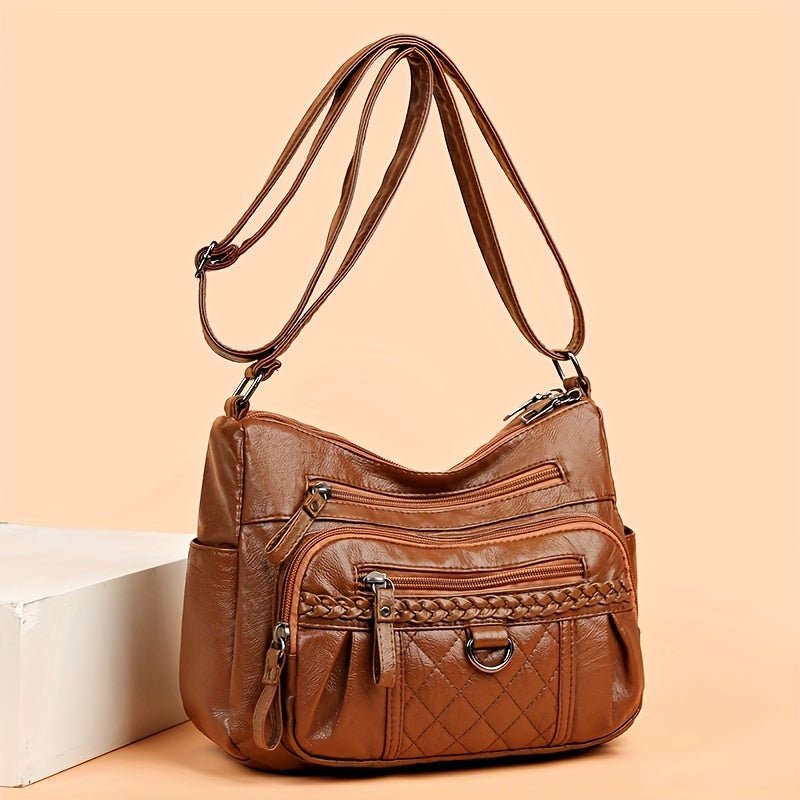 Women's leather bag with multiple pockets - VOTVO