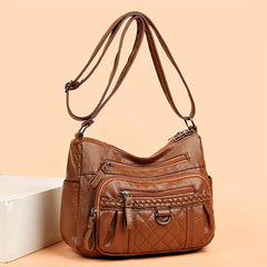 Women's leather bag with multiple pockets - VOTVO