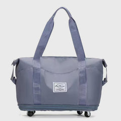 Tote Bag for Travel with Pull Rod & Oblique Folding Storage – Large Capacity Nylon Travel Sleeve - VOTVO