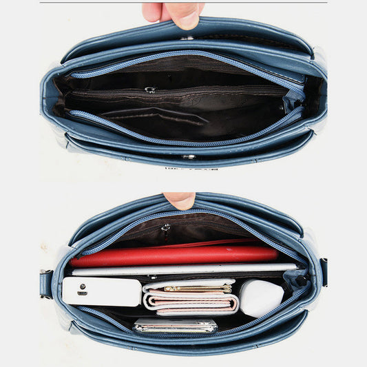 Umhängetasche für Damen – Schultertasche aus PU-Leder mit verstellbarem Riemen