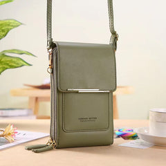 Lightweight Leather Phone Purse - Mini Crossbody Shoulder Bag & Cell Phone Pouch for Women