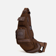 Große Canvas-Brusttasche – Herren-Outdoor-Sport-Crossbody-Sling-Rucksack