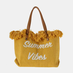 Canvas-Einkaufstasche – extra große Sommer-Schulterhandtasche
