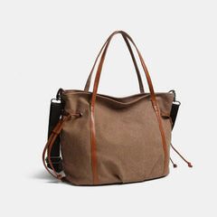 Vintage Casual Hobo Bag – Spacious Canvas Shoulder Tote for Daily Use & Travel