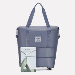 Tote Bag for Travel with Pull Rod & Oblique Folding Storage – Large Capacity Nylon Travel Sleeve - VOTVO