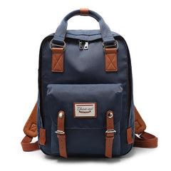 Large Capacity Colorblock Waterproof Backpack – School & Travel Laptop Bag