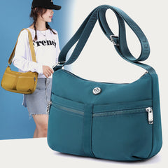 Solid Nylon Crossbody Bag for School & Travel – Simple & Stylish Purse