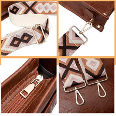 Vintage PU Leather Crossbody Bag for Women – Adjustable Shoulder Bag