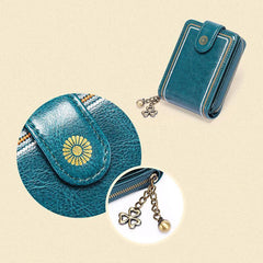 Genuine Leather RFID Multi-Slots Wallet Purse for Women