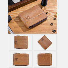 RFID Antimagnetic Vintage Genuine Leather Wallet - VOTVO