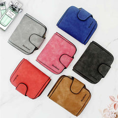 Small Wallet for Women – Multi-Slot Bifold Wallet with Zipper Pocket & ID Window