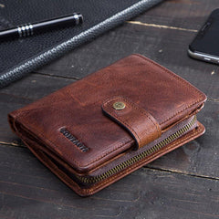 RFID GenuineLeather Multi - Card Buckle Wallet - VOTVO