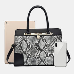 Vintage Women's Top - Handle Satchel Purses Work Tote Shoulder Bag with Long Strap - VOTVO