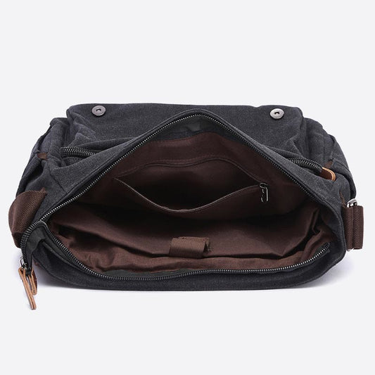 Messenger Bag for Men – Portable Large Capacity Canvas Business Briefcase