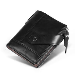Genuine Leather RFID Small Wallet – Compact and Secure