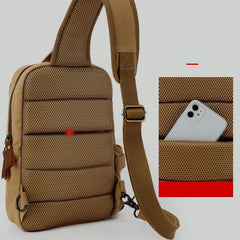 Sling Bag for Men – Retro Canvas Crossbody Chest Bag, Lightweight & Versatile for Daily Use and Travel - VOTVO