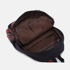 Bunter Streifen-Canvas-Rucksack für Damen – Sportlicher Studenten-Tagesrucksack