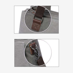 Triple Compartment Canvas Tote Handbag | Multifunction Casual Crossbody Shoulder Purse