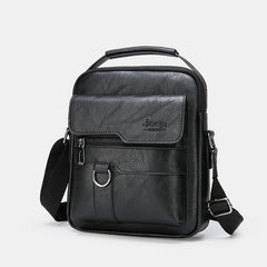 Lightweight PU Leather Messenger Bag – Slim Business Briefcase for Men