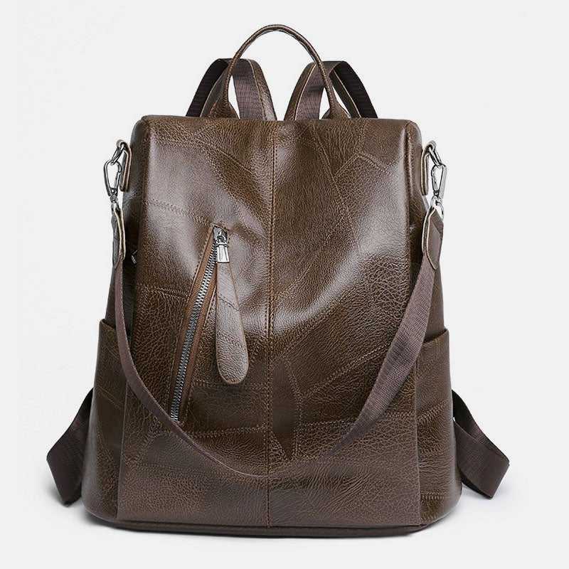 Women’s Leather Convertible Backpack Purse – Anti - Theft Travel Daypack & Shoulder Bag - VOTVO